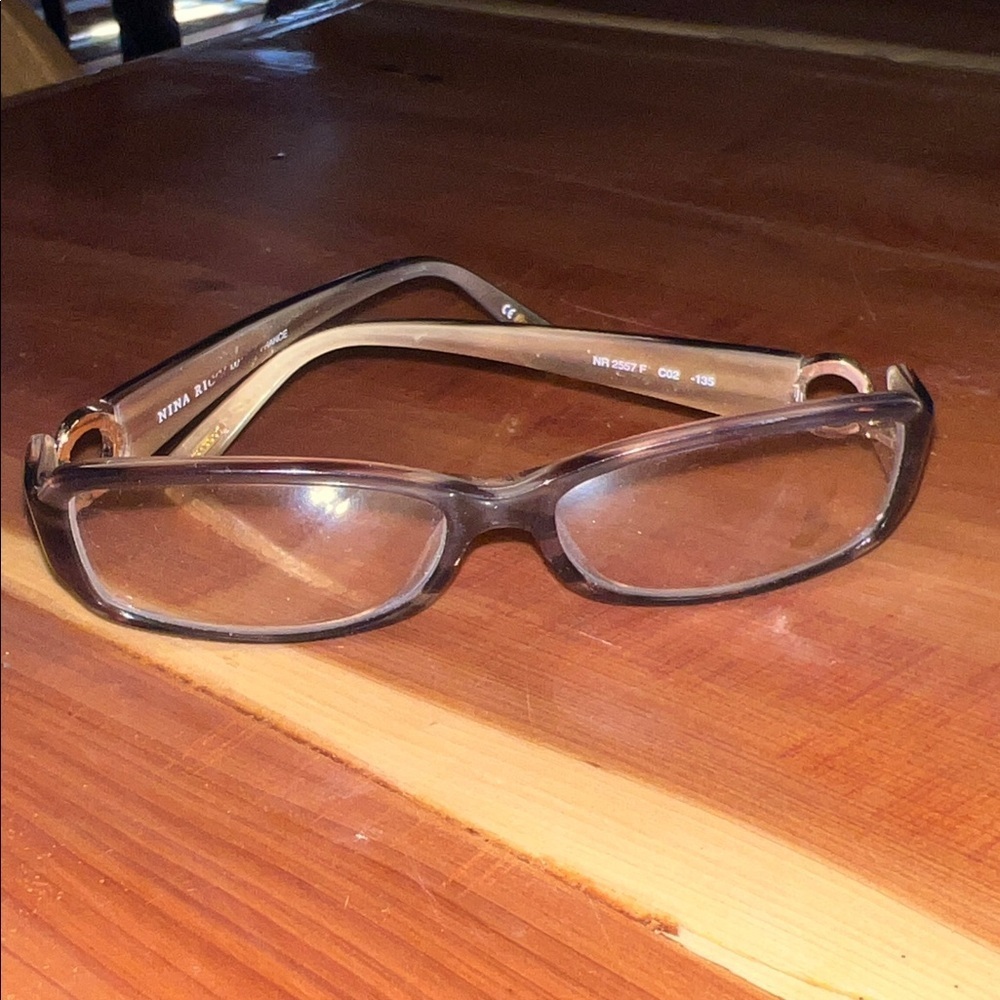 Nina Ricci Brown Rectangular Eyeglasses Prescription - Picture 2 of 8